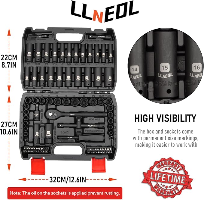 TorqueMax™ 3/8” Impact Socket Set